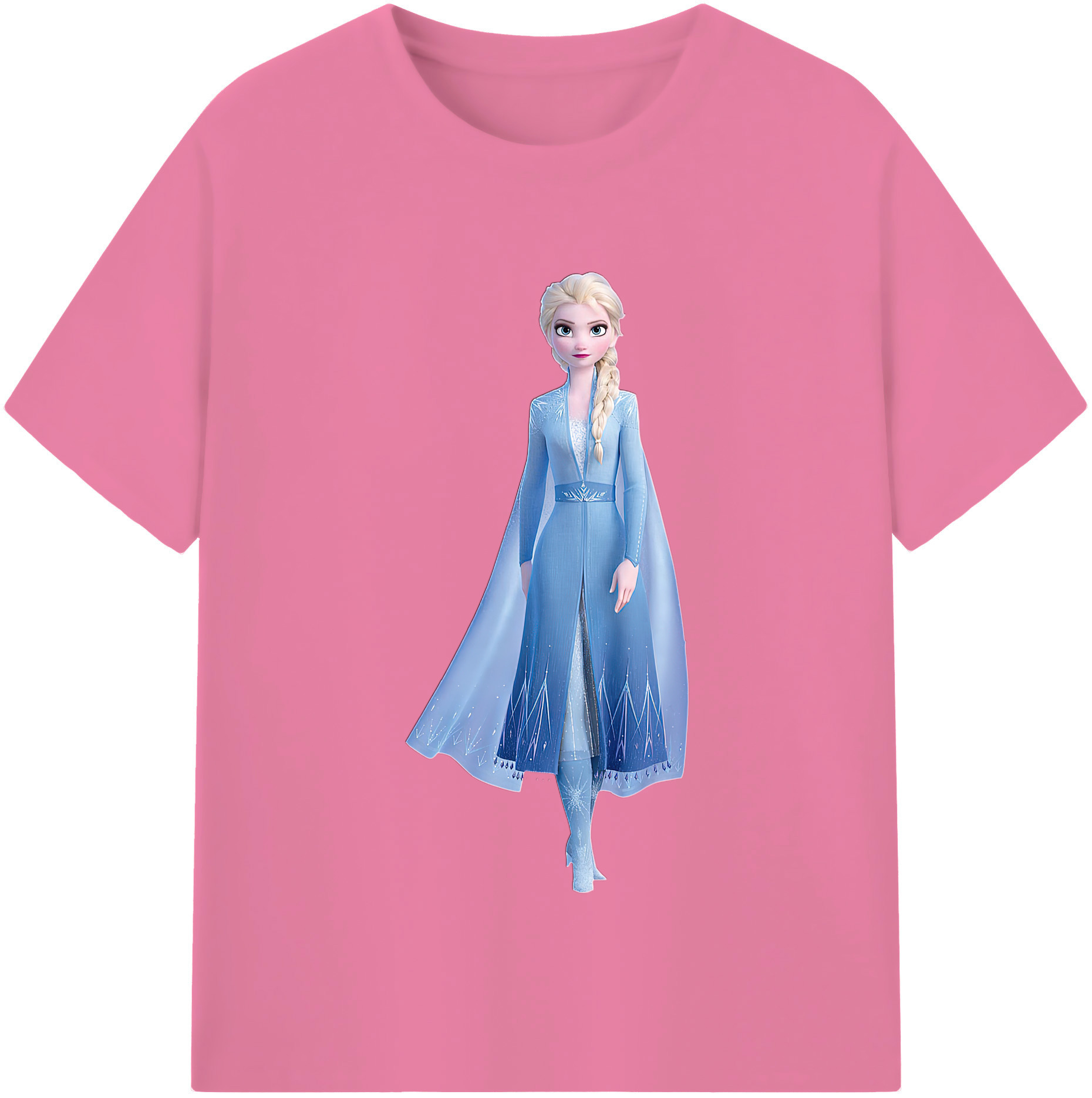 （画像用） アナと雪の女王 アンナ エルサ Frozen Anna Elsa 綿100％半袖Tシャツ（フロントプリント）